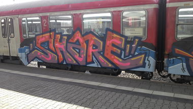 Graffiti Train in Mannheim - Photo by PORN - share