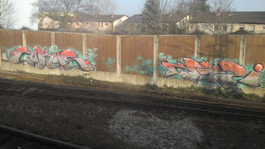 Graffiti Wall in Mannheim - Photo by PORN - cokus, cks, isak