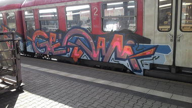 Graffiti Train in Mannheim - Photo by PORN - gpc, sam