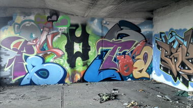 Graffiti Wall in Mannheim - Photo by PORN - pablow, cks, utwo