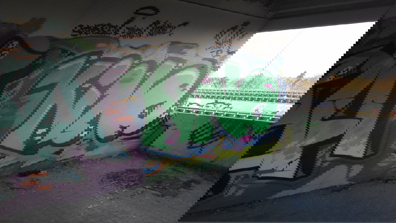 Graffiti Wall in Mannheim - Photo by PORN - kino, sek