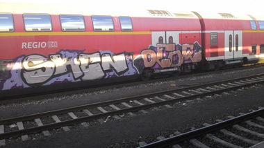 Graffiti Train in Mannheim - Photo by PORN - Shen, deor (2014)