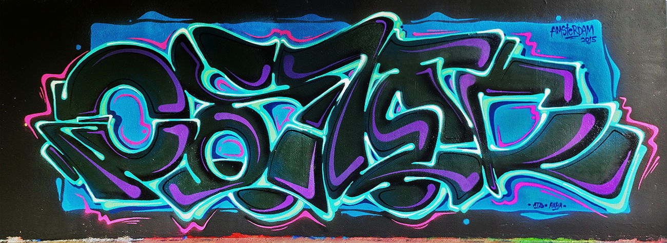 Graffiti Wall in Flevopark - Photo by POSTER - poster, atb, haha (2015)
