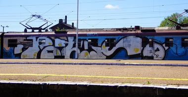 Graffiti Train - Photo by POTAS - potas, wholecar, black (2014)