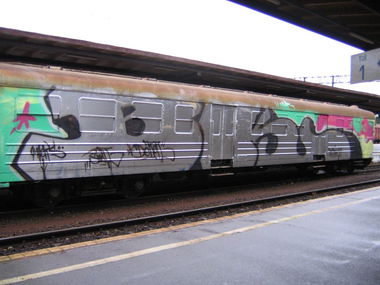 Graffiti Train - Photo by POTAS - BK, bkcrew, wholecar