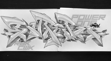 Graffiti Wall - Photo by POWERone - CLOCKWORK, CWK, RBK