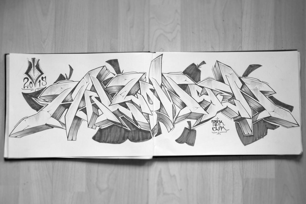Graffiti Sketch - Photo by POWERone - POWERone, clockwork, rbk