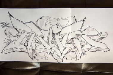 Graffiti Sketch - Photo by POWERone - POWERone, CLOCKWORK, RBK (2015)
