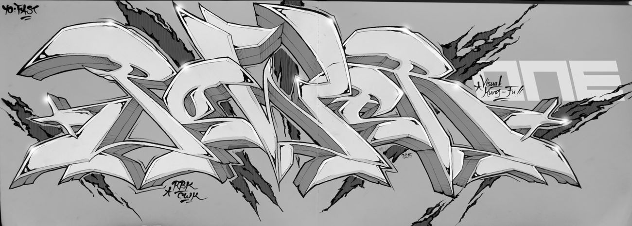 Graffiti Wall - Photo by POWERone - CLOCKWORK, POWERONE, RBK (2015)