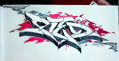 Graffiti Sketch - Photo by PSYKPROZYON - Red, Psyk, ApoRed (2015)