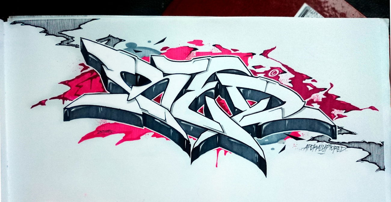 Graffiti Sketch - Photo by PSYKPROZYON - Red, Psyk, ApoRed (2015)
