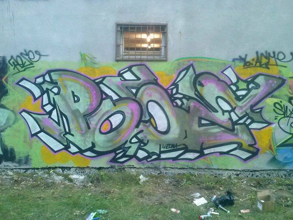 Graffiti Wall in Kostrzyn - Photo by PUSY (2014)