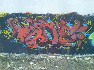 Graffiti Wall in Kostrzyn - Photo by PUSY (2014)