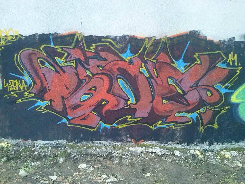 Graffiti Wall in Kostrzyn - Photo by PUSY (2014)