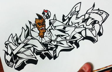 Graffiti Sketch - Photo by Paine