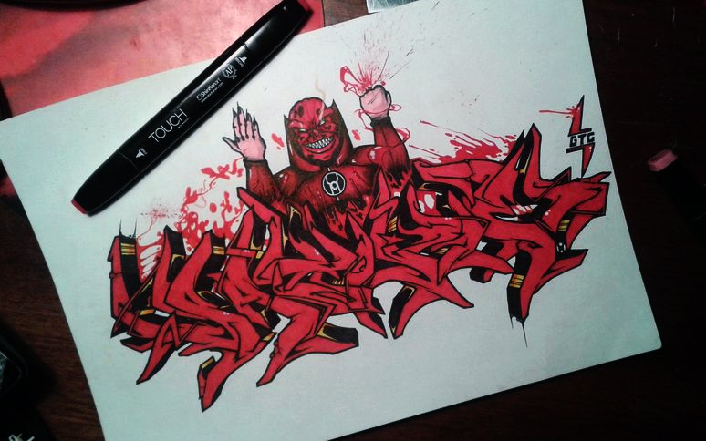 Graffiti Sketch - Photo by Paine - russia, red (2014)