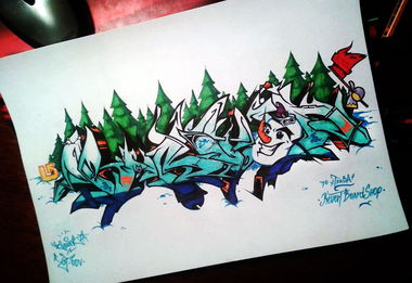 Graffiti Sketch - Photo by Paine - for, battle"Burton, " (2014)