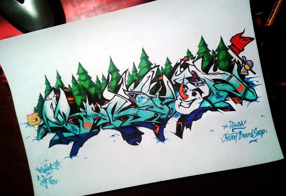 Graffiti Sketch - Photo by Paine - for, battle"Burton, " (2014)