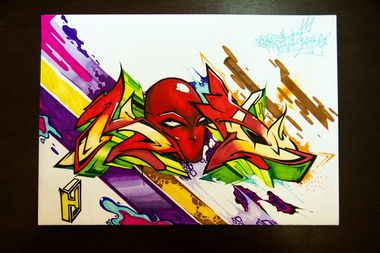 Graffiti Sketch - Photo by Paine - battle, russia, hood