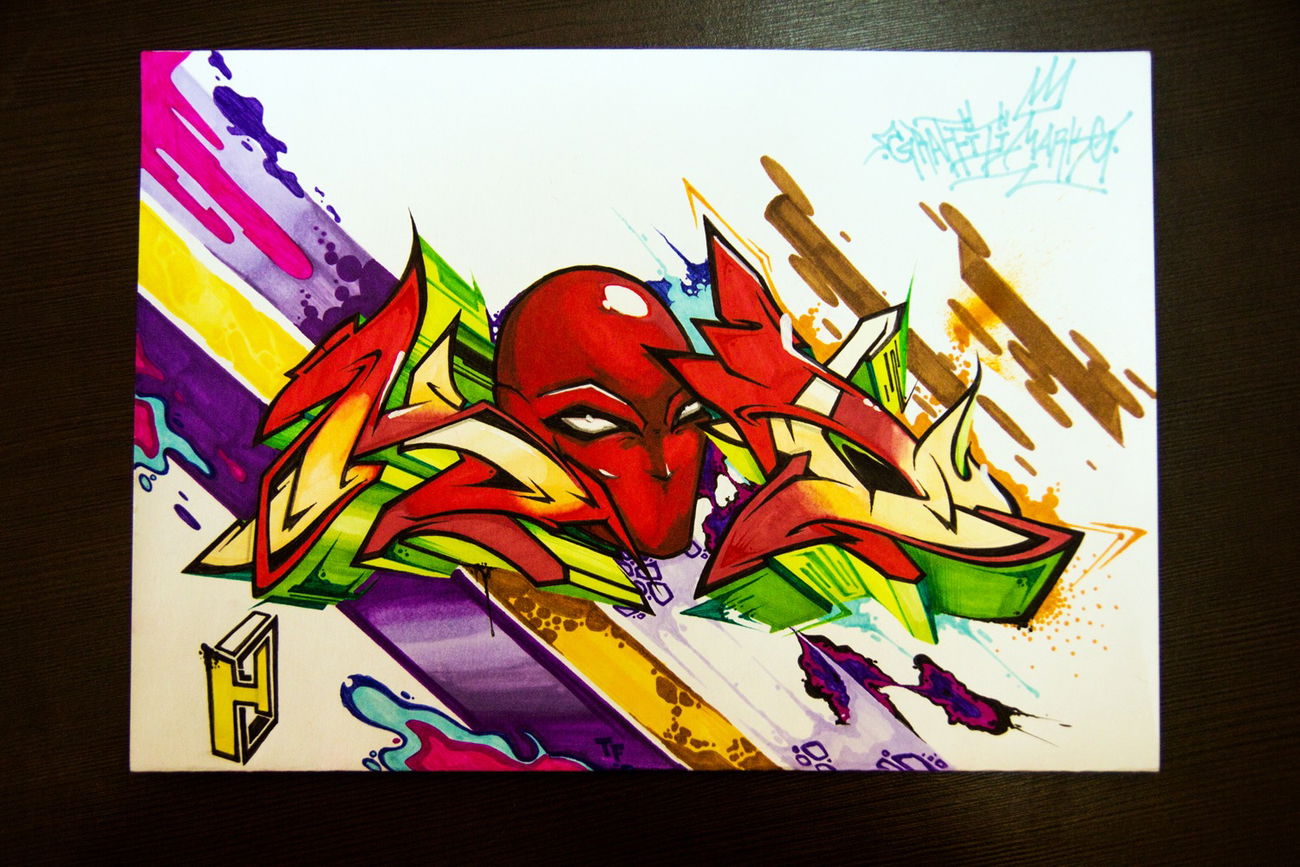 Graffiti Sketch - Photo by Paine - battle, russia, hood