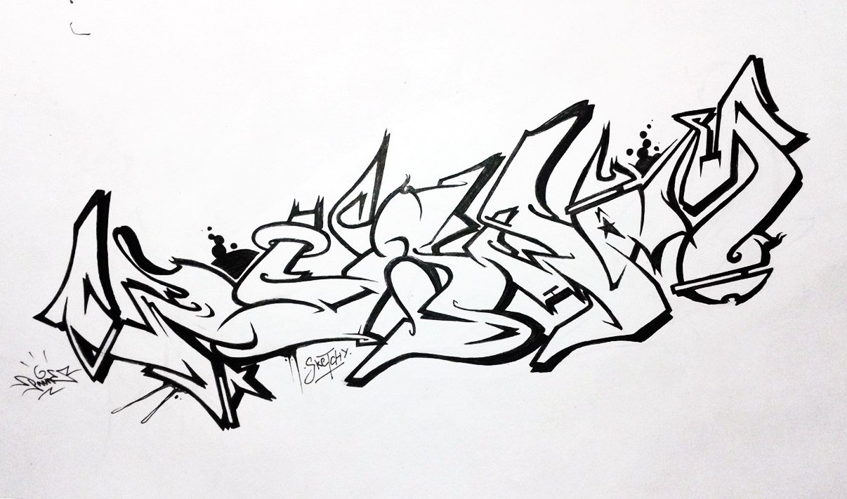 Graffiti Sketch - Photo by Paine