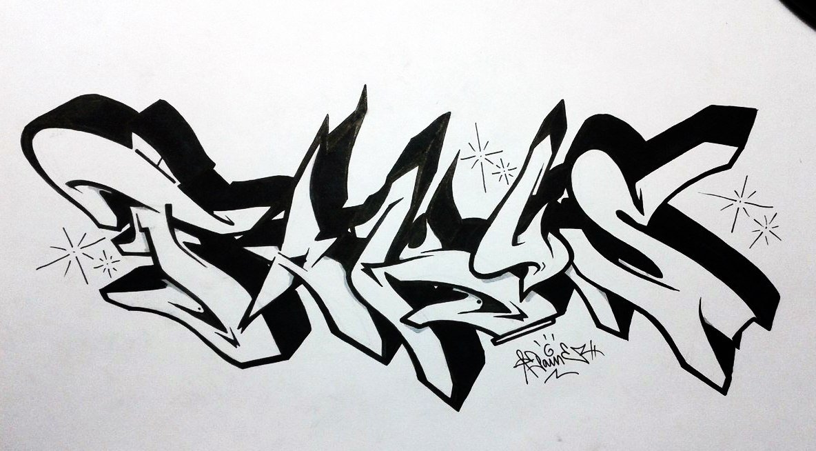 Graffiti Sketch - Photo by Paine