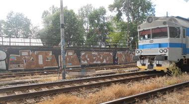 Graffiti Wall - Photo by Panxnotdead - trainline, czech (2014)
