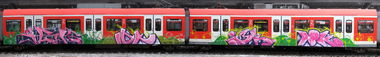 Graffiti Train in München - Photo by Parasit - ibk, ibk, ibk (2009)