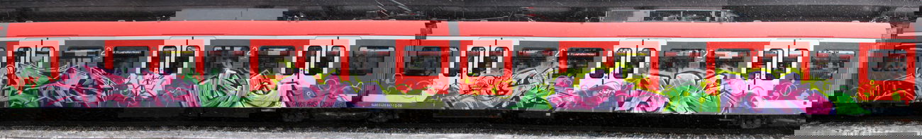 Graffiti Train in München - Photo by Parasit - ibk, ibk, ibk (2009)