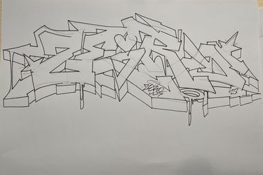 Graffiti Sketch - Photo by Pegelz