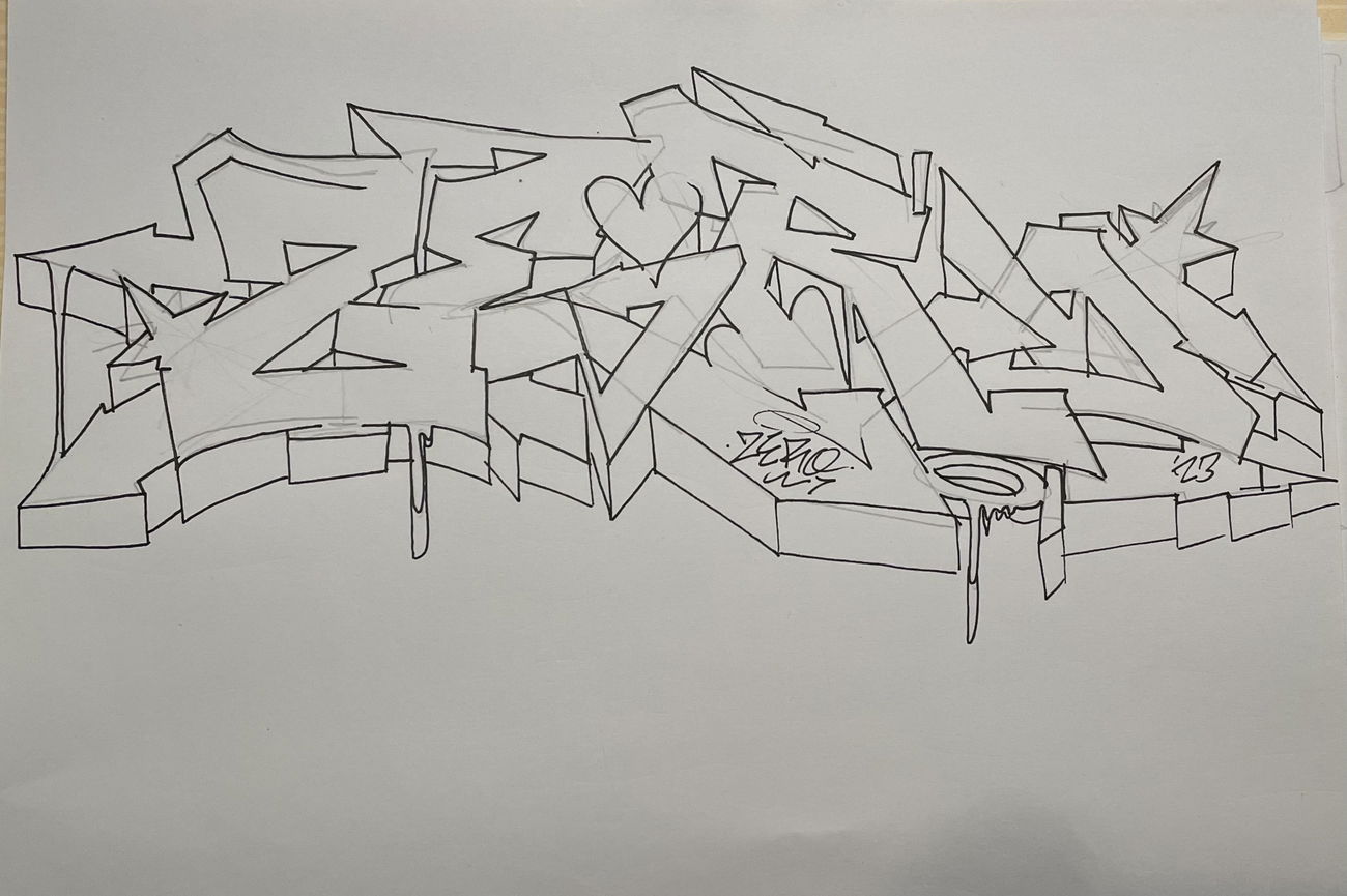 Graffiti Sketch - Photo by Pegelz