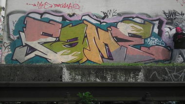 Graffiti Wall in Tren?ín - Photo by PeknyFame - fame, trainline, trencin