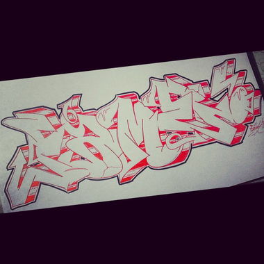Graffiti Sketch - Photo by PeknyFame - fame, sketch, orange