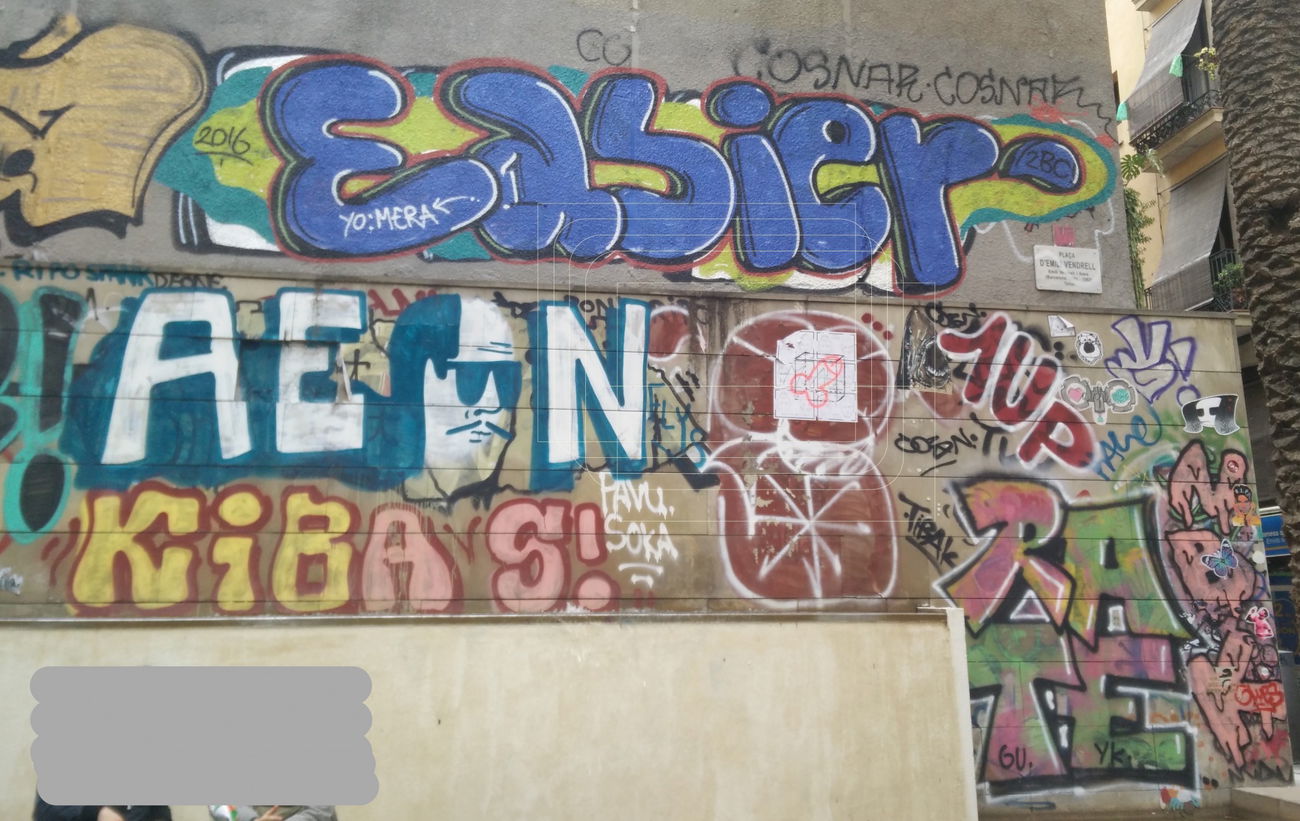 Graffiti Bombing in Barcelona - Photo by Pentabarf - Barcelona, Spanien, Spain