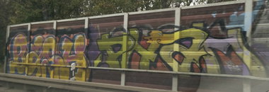 Graffiti Wall - Photo by Pentabarf - A555, Pham, Bash