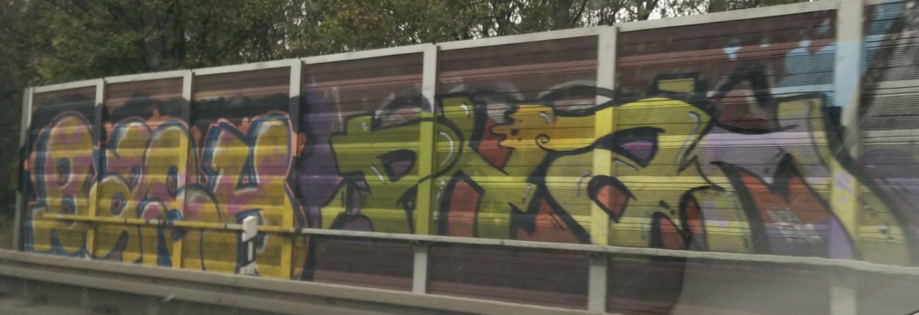 Graffiti Wall - Photo by Pentabarf - A555, Pham, Bash