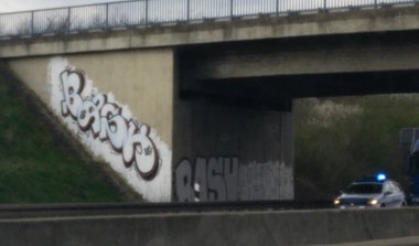 Graffiti in Erftstadt - Photo by Pentabarf - bash, 581, phame (2013)