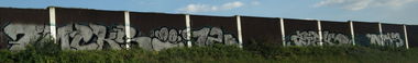 Graffiti Bombing - Photo by Pentabarf - A1, Cologne, cgn (2012)
