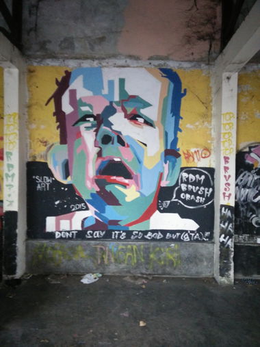 Graffiti Wall in Indonesia - Photo by Pentabarf - indonesia, indonesien, ubud (2015)