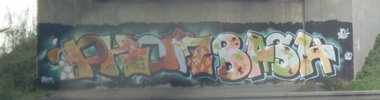 Graffiti in Erftstadt - Photo by Pentabarf - phame, bash, bash581 (2013)