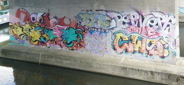 Graffiti Wall in Amsterdam - Photo by Pentabarf - amsterdam, Flevopark