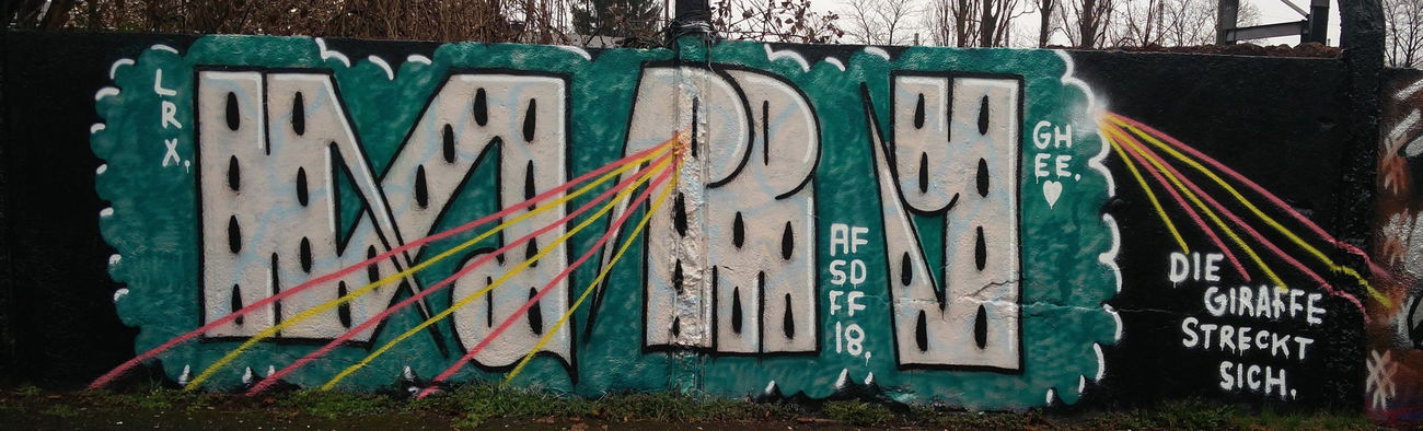 Graffiti Wall in Köln - Photo by Pentabarf - cgn, cologne, Köln (2018)