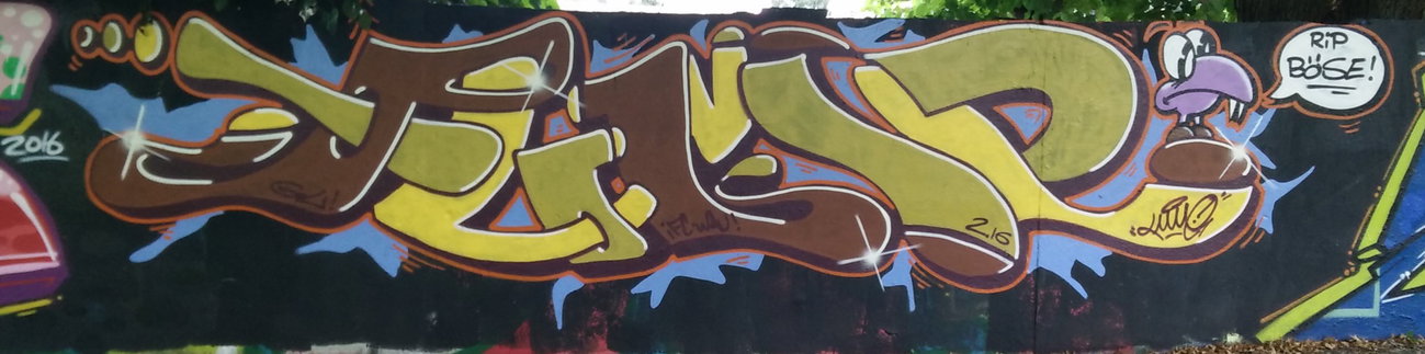 Graffiti Wall in Köln - Photo by Pentabarf - köln, cgn, cologne (2016)