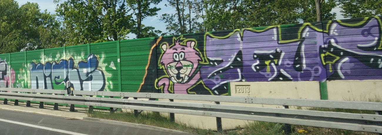 Graffiti Bombing in Erftstadt - Photo by Pentabarf - A553, Brühl, erftstadt