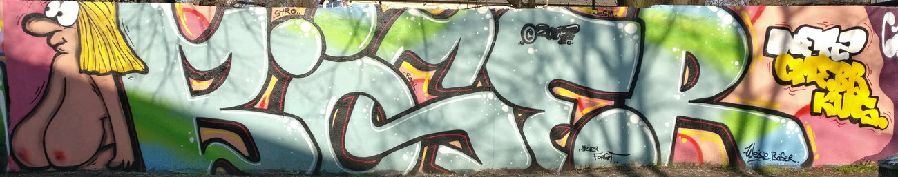 Graffiti Wall in Köln - Photo by Pentabarf - köln, cgn, cologne (2017)