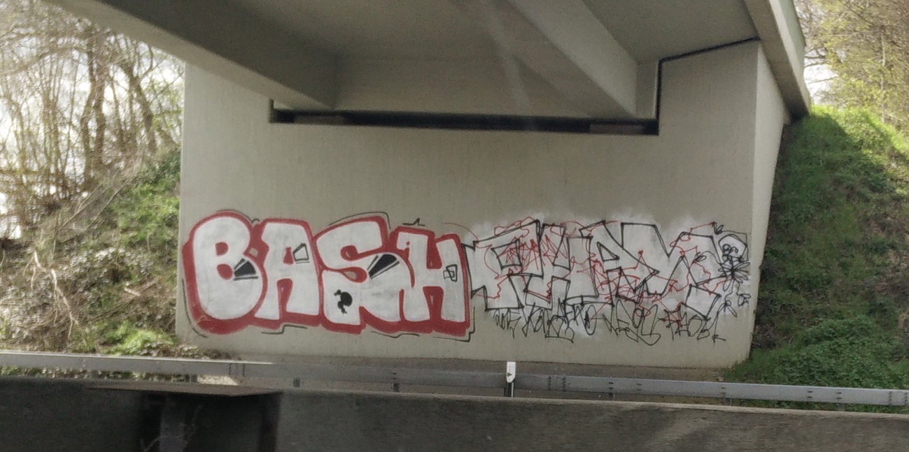 Graffiti in Erftstadt - Photo by Pentabarf - bash, 581, phame