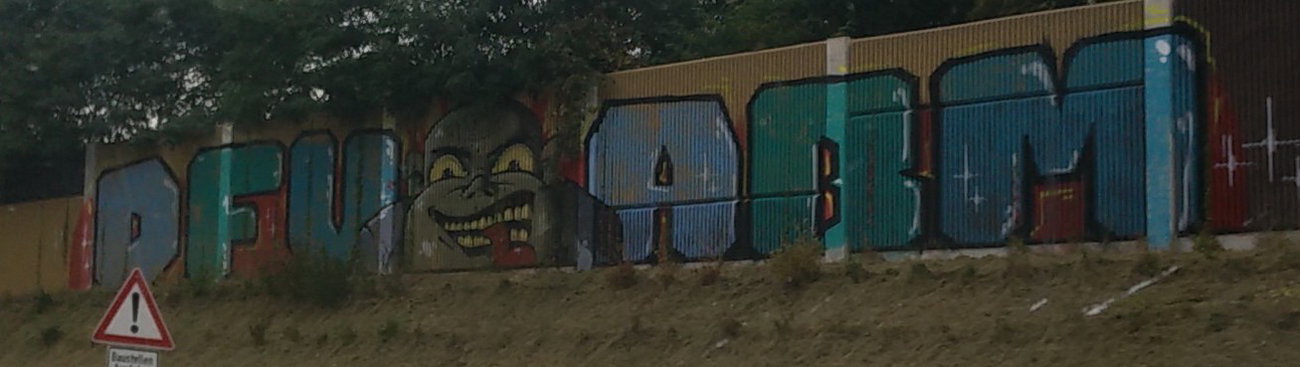Graffiti Wall in Köln - Photo by Pentabarf - A3, cgn, cologne