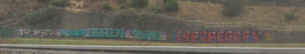 Graffiti Bombing in Deutschland - Photo by Pentabarf - A1, tomato, roneo