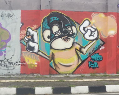 Graffiti Wall in Indonesia - Photo by Pentabarf - indonesia, indonesien, yogyakarta (2016)