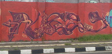 Graffiti Wall in Indonesia - Photo by Pentabarf - indonesia, indonesien, yogyakarta (2016)